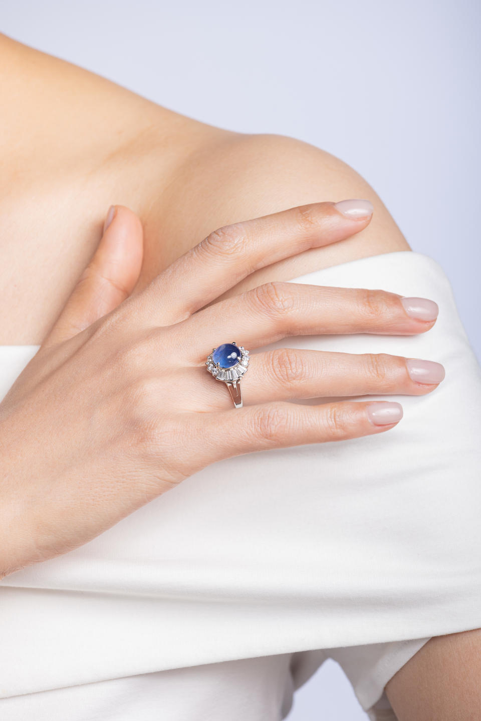 STAR SAPPHIRE AND DIAMOND RING - Image 3 of 3