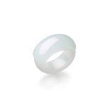 WHITE JADEITE SADDLE RING