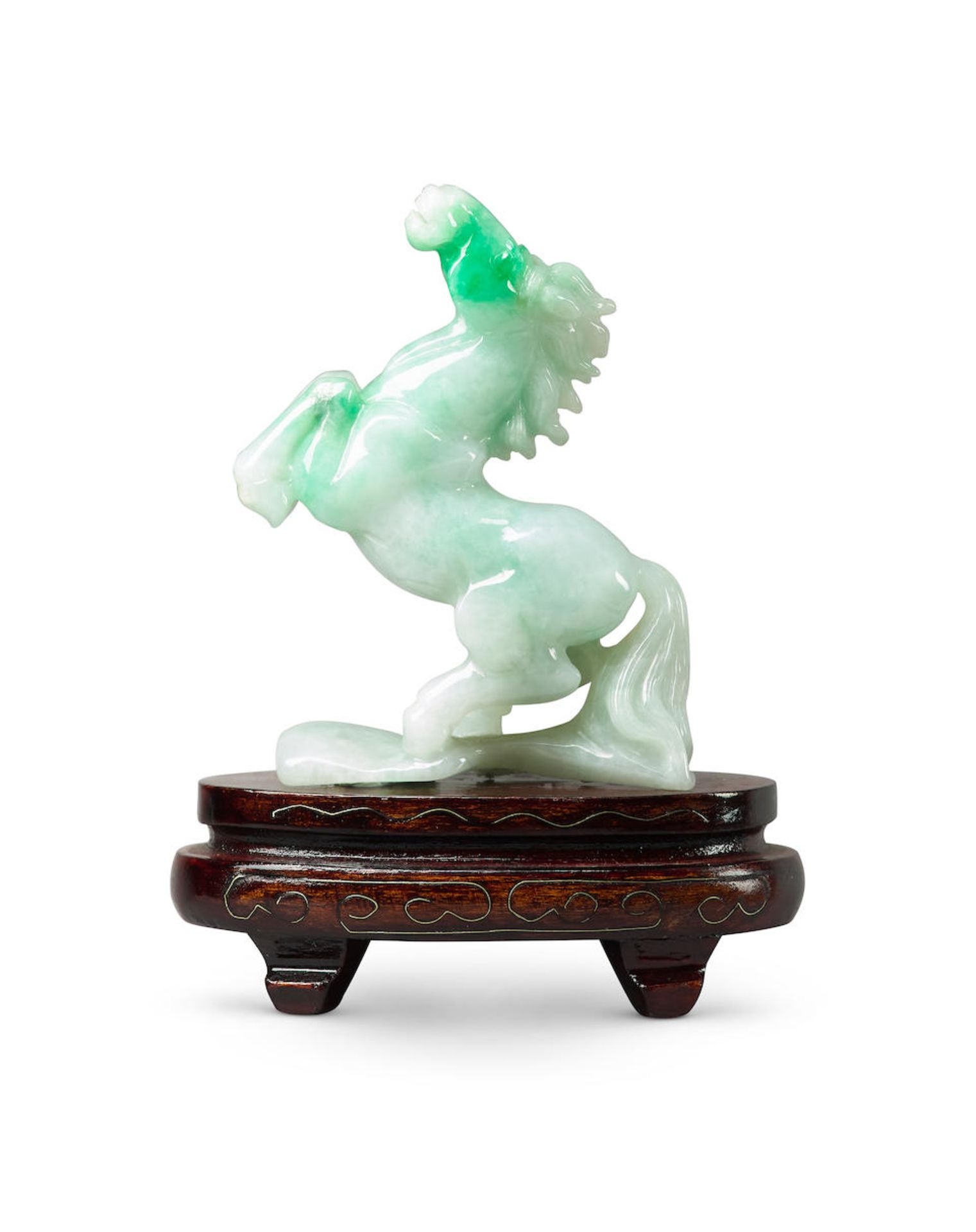 PAIR OF JADEITE 'HORSE' ORNAMENTS - Image 4 of 5