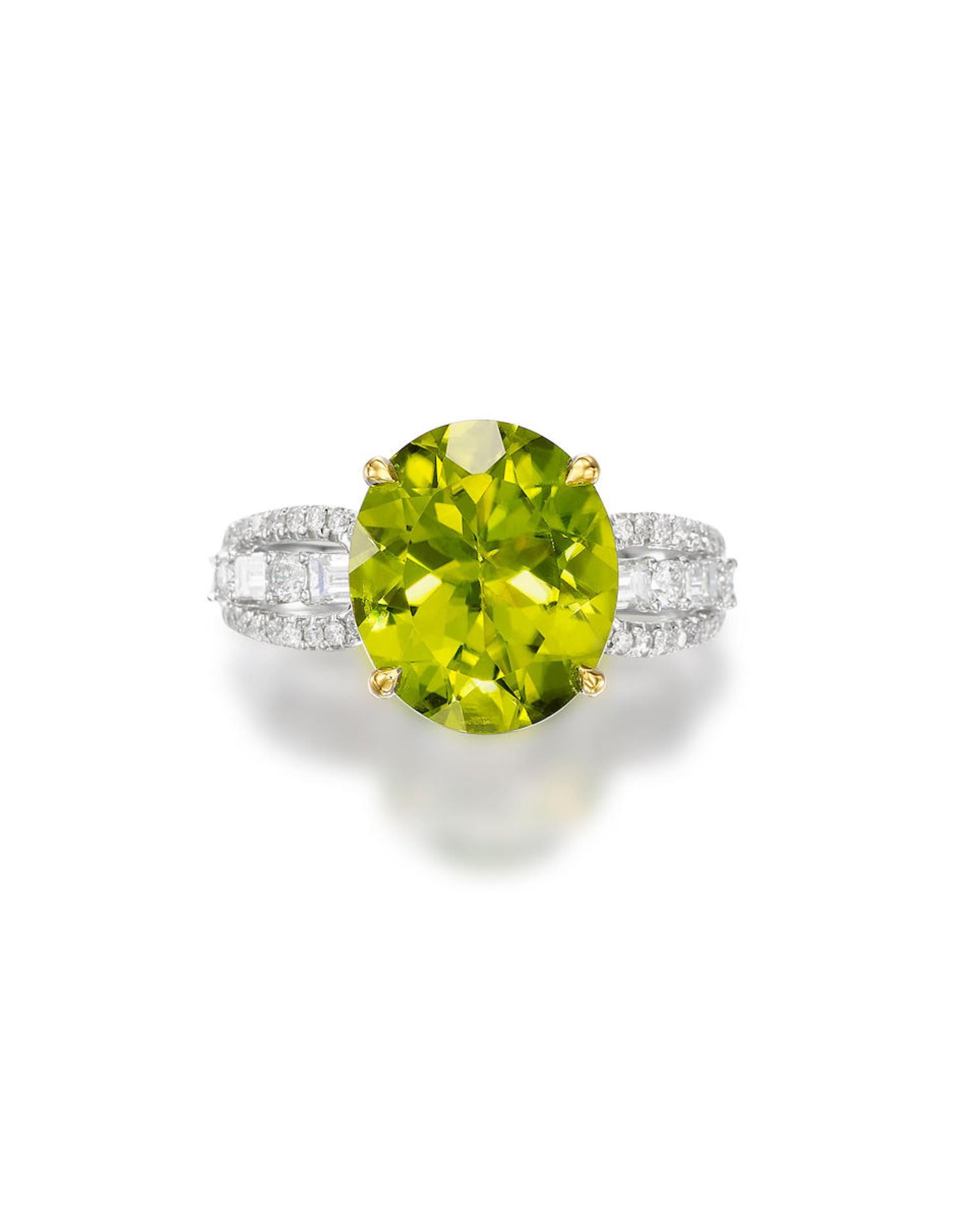 PERIDOT AND DIAMOND RING