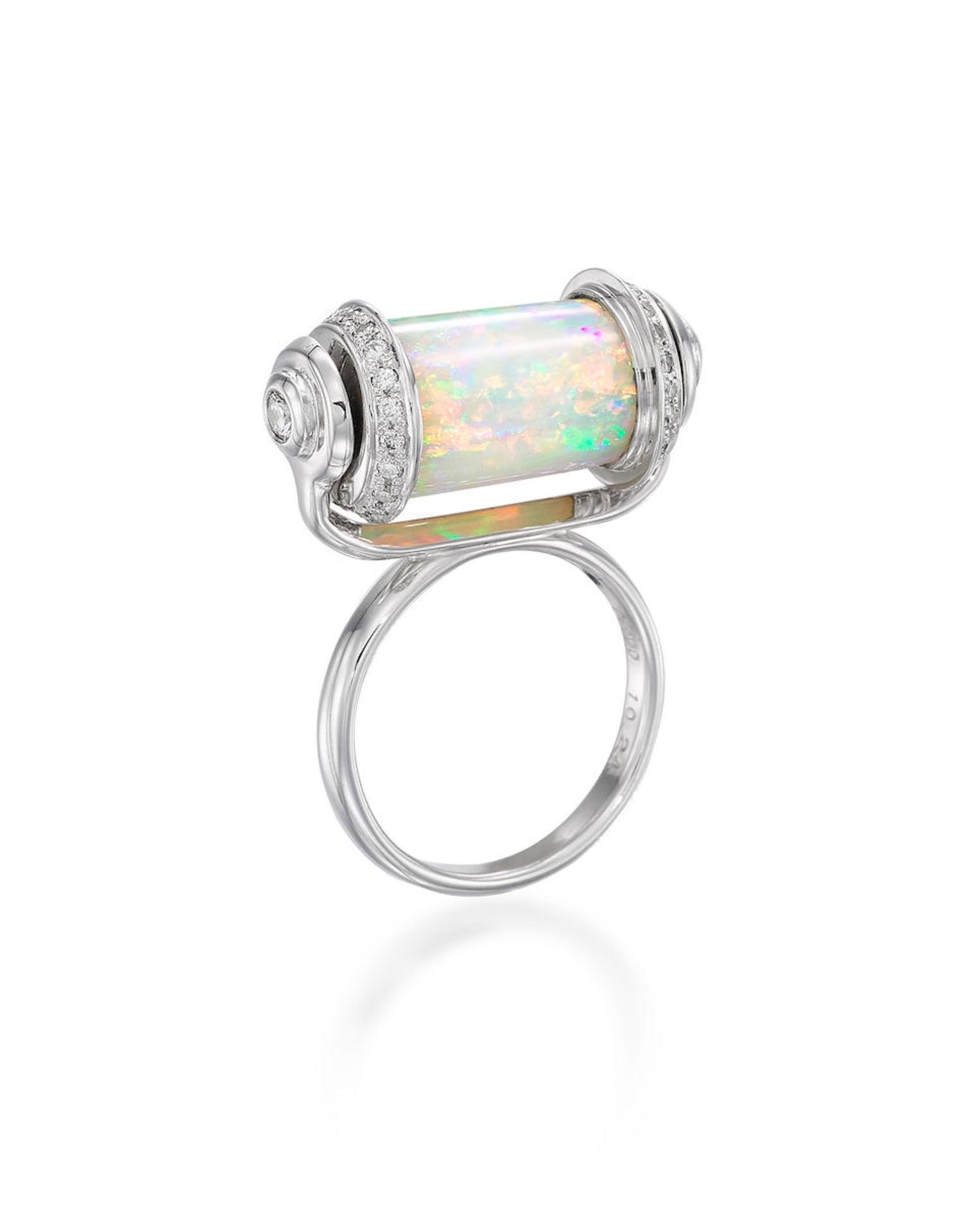 OPAL AND DIAMOND RING