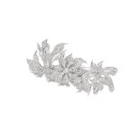 DIAMOND 'FLOWER' BROOCH