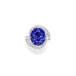 TANZANITE AND DIAMOND RING