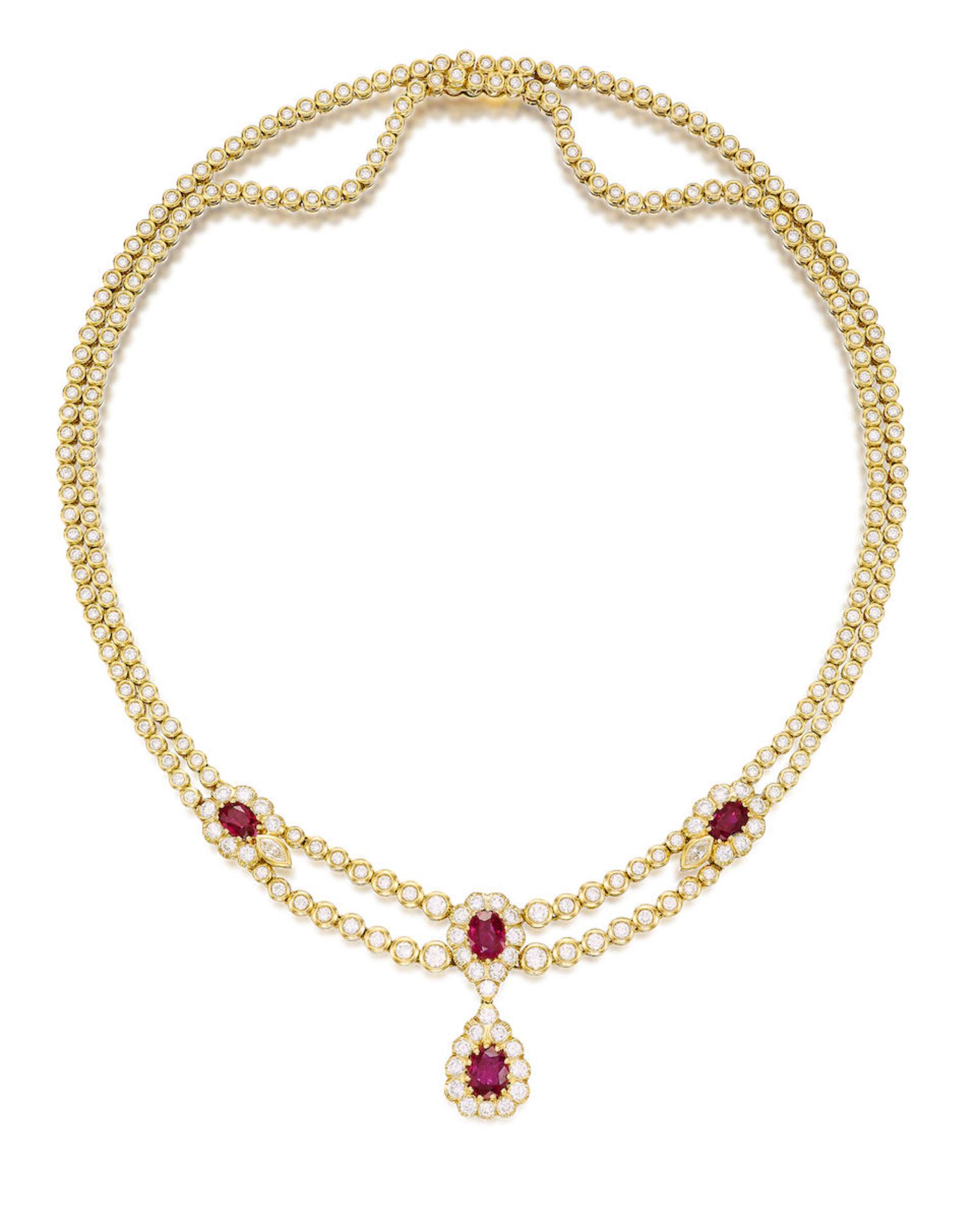 RUBY AND DIAMOND NECKLACE