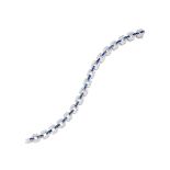 SAPPHIRE AND DIAMOND LINK BRACELET