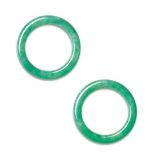 PAIR OF JADEITE BANGLES (2)