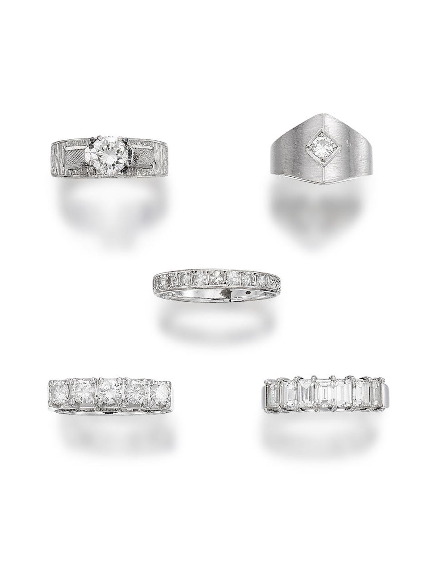 FIVE DIAMOND RINGS (5)