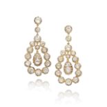 PAIR OF DIAMOND EARRINGS