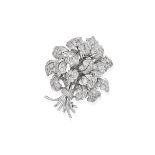 DIAMOND 'FLOWER' BROOCH