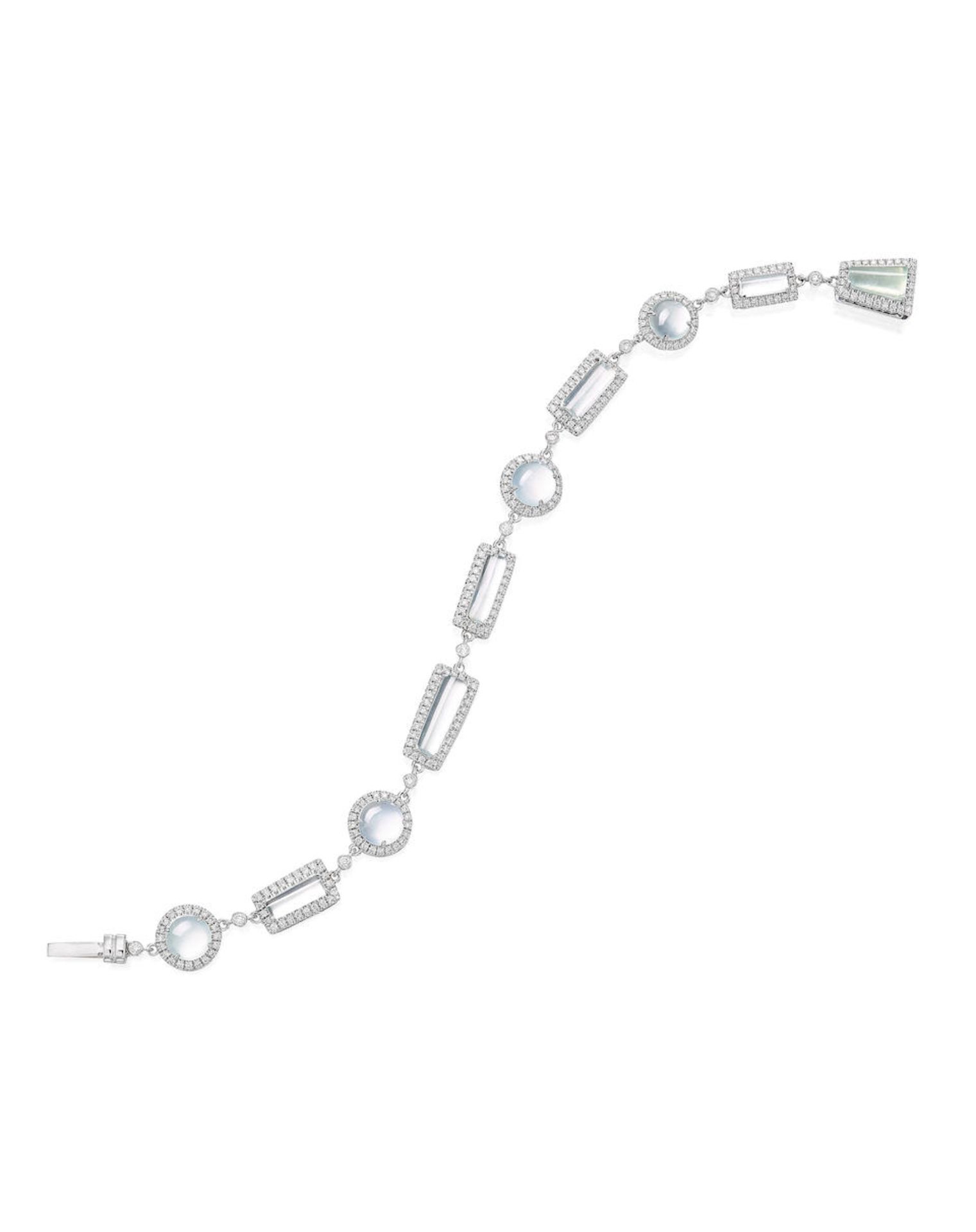 ICY JADEITE AND DIAMOND BRACELET