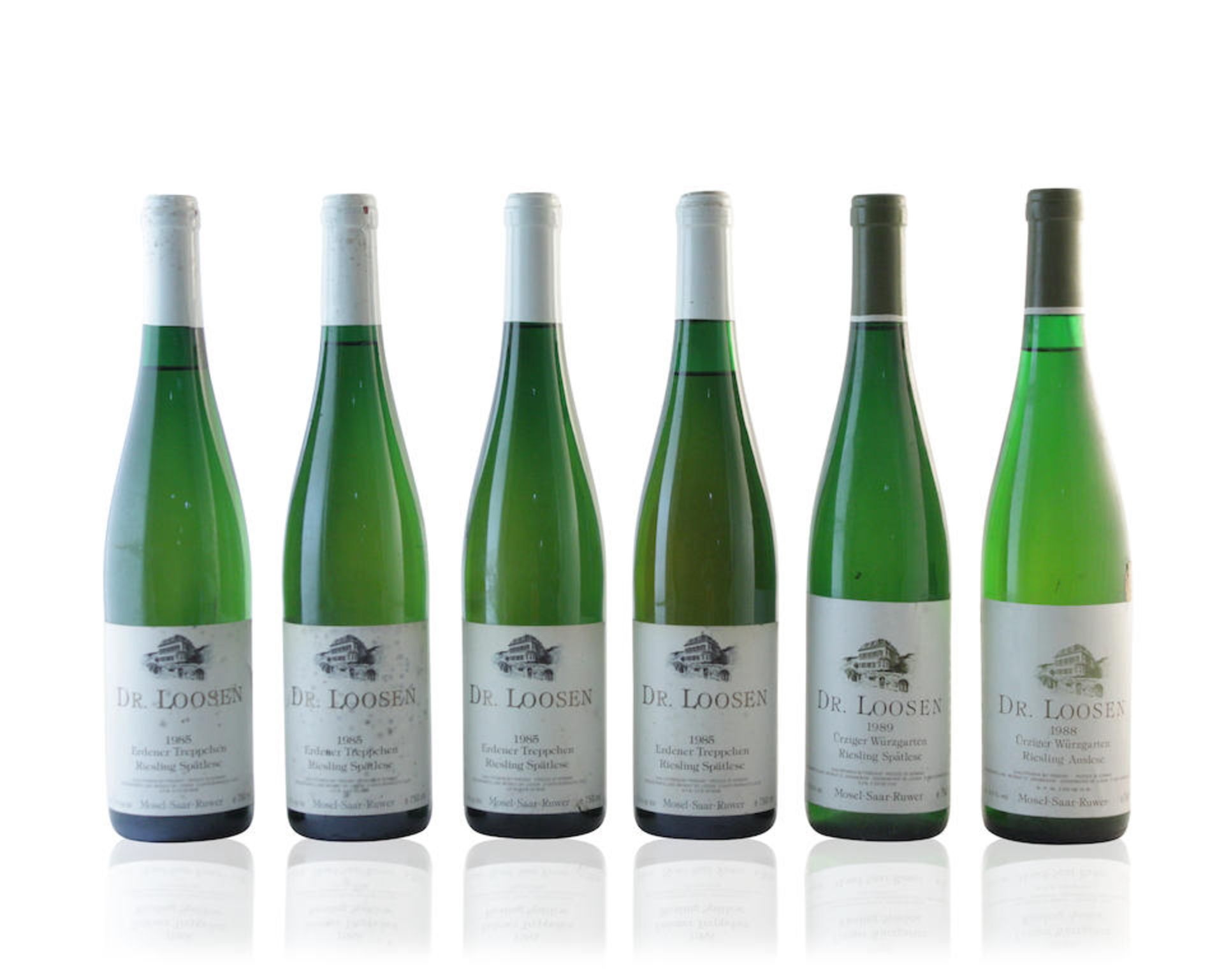 Erdener Treppchen Riesling Spätlese 1985, Dr Loosen (4) Urziger Würzgarten Riesling Au...