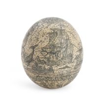 Scrimshaw Egg, c. 1840.