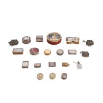 Twenty Small Boxes and Purses, America and Europe, 19th and 20th century.