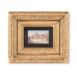 A late 19th/early 20th century Italian micromosaic panel depicting St Peters Square Roman, circ...