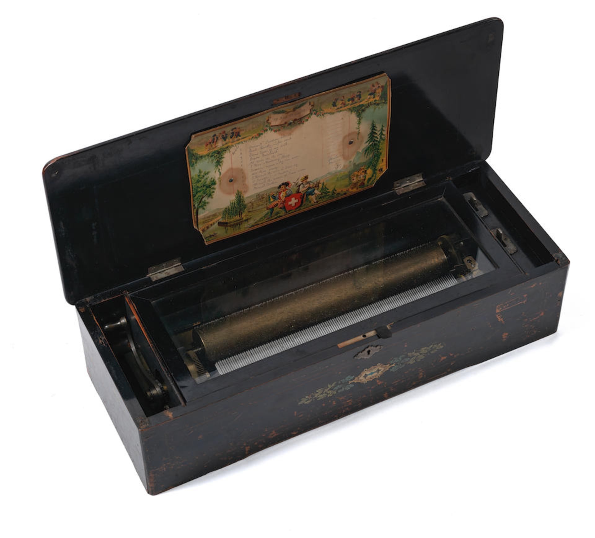 A cylinder musical box, Swiss, late 19th century, - Image 3 of 3