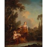 After Francois Boucher, 19th Century The pleasures of fishing