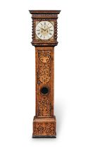 A late 17th century marquetry inlaid walnut longcase clock the dial signed Henry Thornton, Londo...