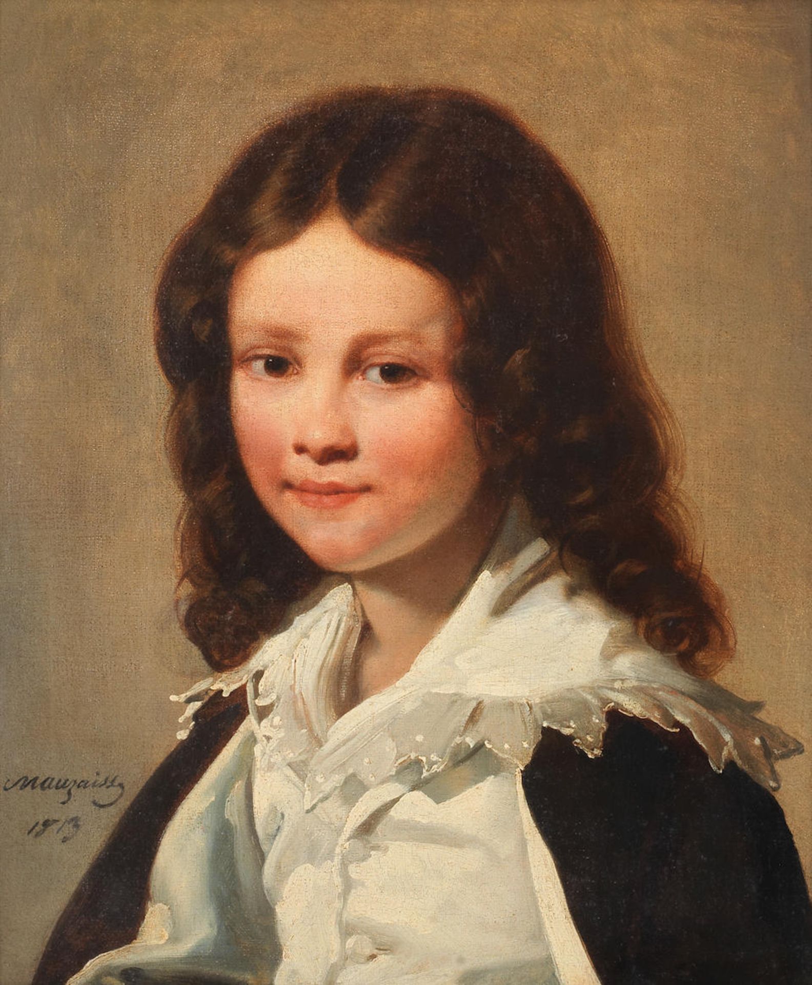 Jean-Baptiste Mauzaisse (Corbeil 1784-1844 Paris) Portrait of a young boy, half-length, wearing ...