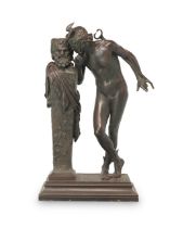 Hippolyte Alexandre Julien Moulin (French, 1832-1884): A patinated bronze model of 'Un Secret d'...