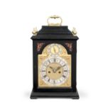 An early 18th century ebonised bracket/table clock with pull quarter repeat signed for Christop...