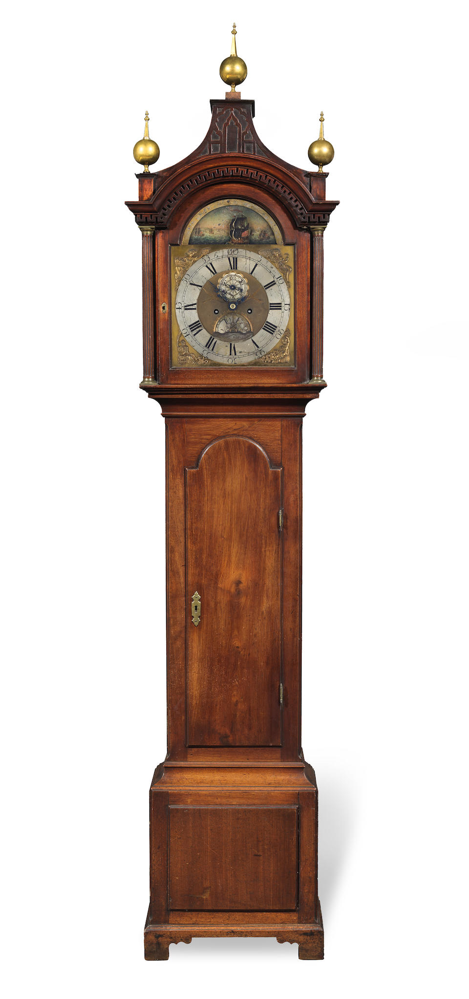 A George III mahogany longcase clockthe dial signed Josh Whittman, Chichester