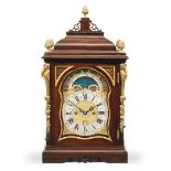 A Dutch table clock with moonphase, alarm and Dutch-striking system on two bells and hammers, 18...