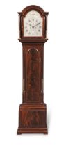 A late 18th/early 19th century mahogany and brass inlaid longcase clock the dial signed Baker &...