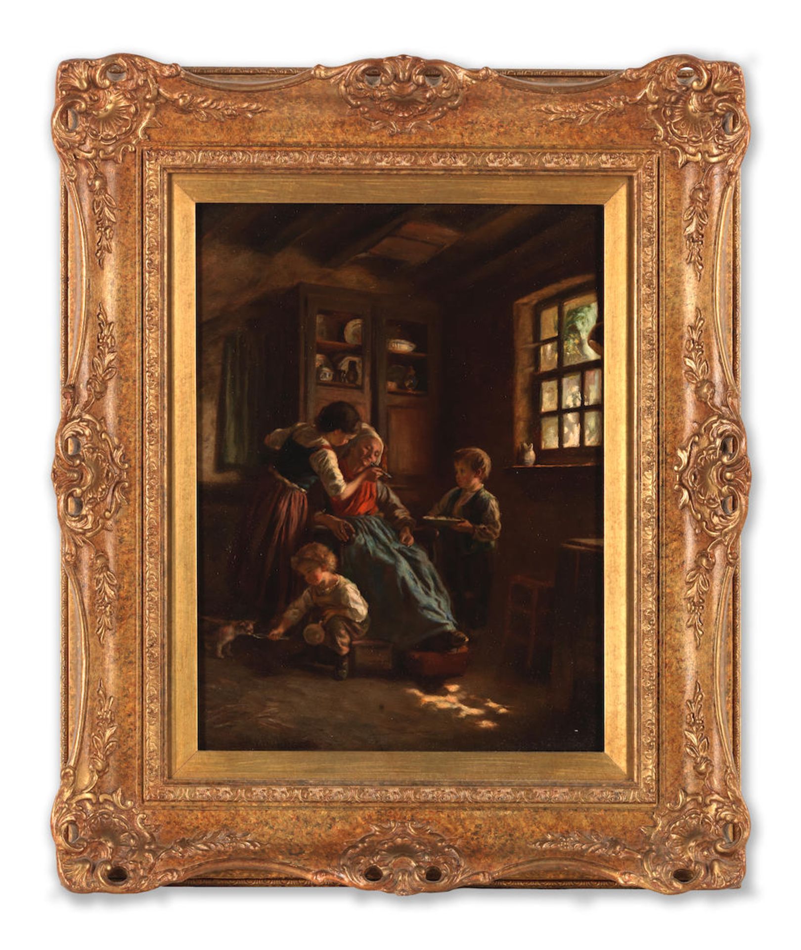 Théophile Emmanuel Duverger (French, 1821-1886) Granny's rest - Bild 2 aus 3