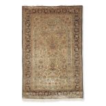 A Qum silk carpet Central Persia, 210cm x 136cm