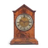 A late 19th century mahogany chiming bracket/table clock with pull repeatthe dial signed Shaw, L...