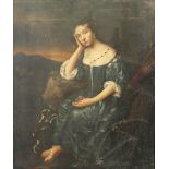 Circle of Pierre Mignard (Troyes 1612-1695 Paris) Portrait of a young lady as Diana, seated in a...