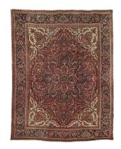 A Tabriz carpet North West Persia, 394cm x 305cm (at the longest point)