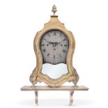 A painted chiming bracket/table clock with bracket parts 18th century and later,the movement pro...