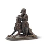 Arthur Waagen (German, 1833-1898) A third quarter 19th century French patinated bronze figural g...