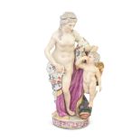 A Berlin porcelain figural group of Venus and Cupid probably late 18th century