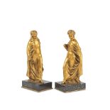 A pair of late 19th/early 20th century French gilt bronze figures of classical muses (2)