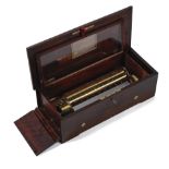 A Nicole Freres two-per-turn key-wound cylinder musical box, Swiss, circa 1870,