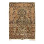 A signed silk Hereke prayer rug West Anatolia, 133cm x 96cm