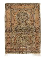 A signed silk Hereke prayer rug West Anatolia, 133cm x 96cm