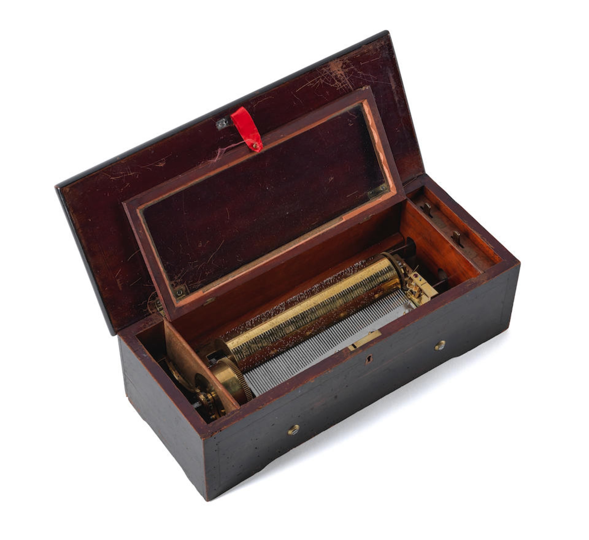 A cylinder musical box, Swiss, circa 1880,