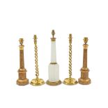 A collection of five decorative lamp bases all in the 19th century style (5)