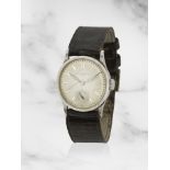 Patek Philippe. A rare stainless steel manual wind wristwatch Patek Philippe. Rare montre bracel...