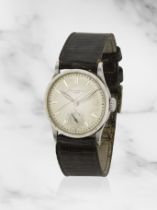 Patek Philippe. A rare stainless steel manual wind wristwatch Patek Philippe. Rare montre bracel...