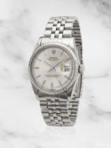 Rolex. A stainless steel automatic calendar bracelet watch Rolex. Montre bracelet en acier avec ...