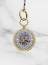 J. F. Bautte & Co, A Gen&#232;ve. An exceptionally fine small 18K gold and enamel decorated key ...
