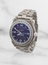 Breitling. A Limited Edition titanium quartz bracelet watch with micro antennas for aviation eme...