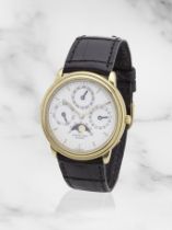 Audemars Piguet. A fine 18K gold automatic perpetual calendar wristwatch with moon phase Audemar...