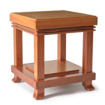 FRANK LLOYD WRIGHT FOR CASSINA ROBIE CHERRY SIDE TABLE