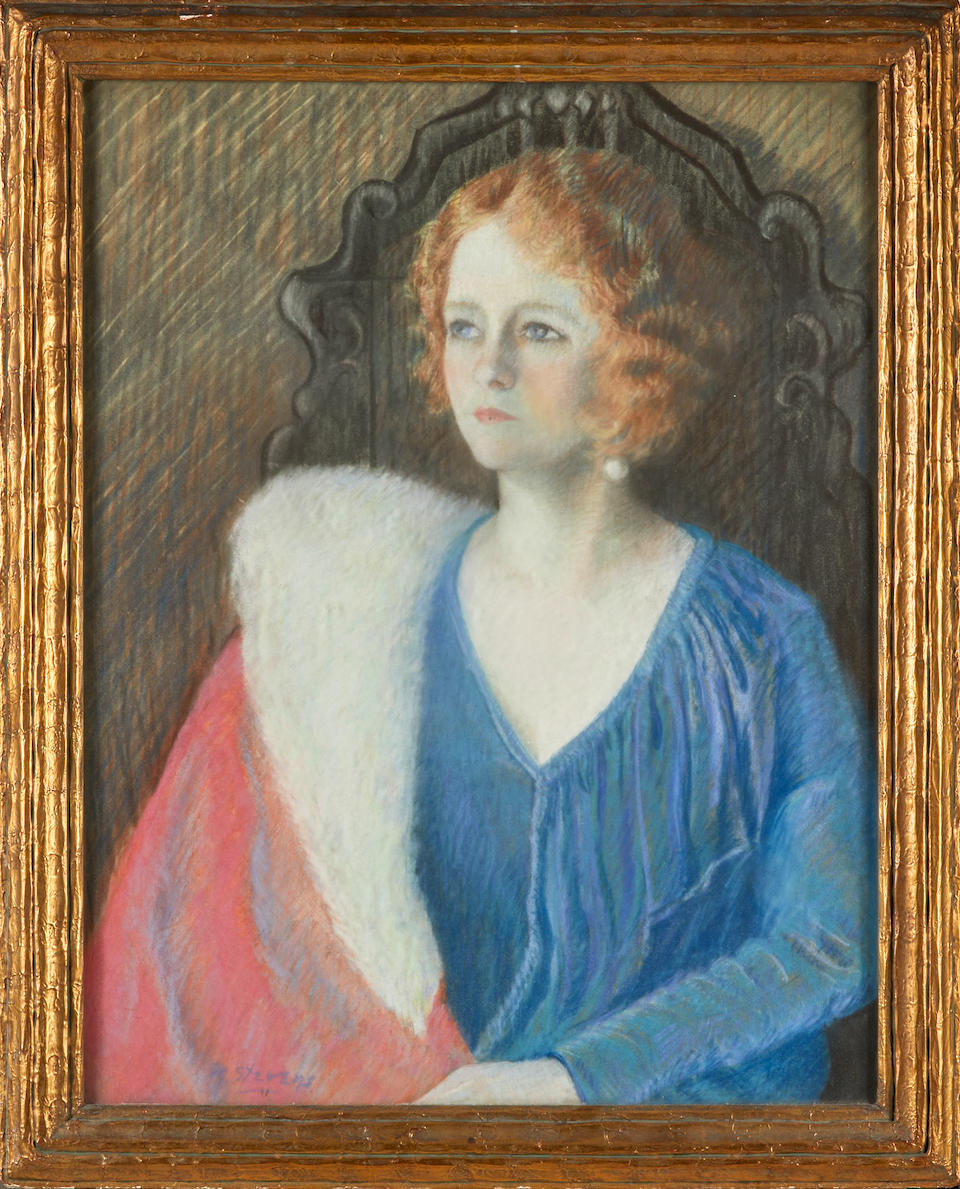 BOSTON SCHOOL, 20TH CENTURY PORTRAIT OF A LADY