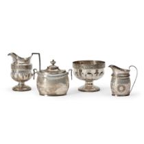 FOUR PIECES OF SILVER-PLATED TABLEWARE